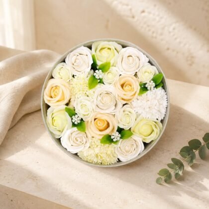 Caixa redonda de flores de sabão — 5 cores