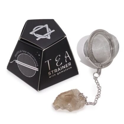 Infusor de chá com pedra de quartzo fumado