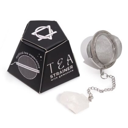 Infusor de chá com pedra de quartzo transparente